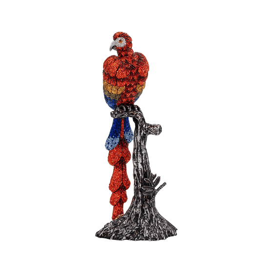 Parrot -  Multi-colors -  Crystal Studded - Small - Asfour Crystal
