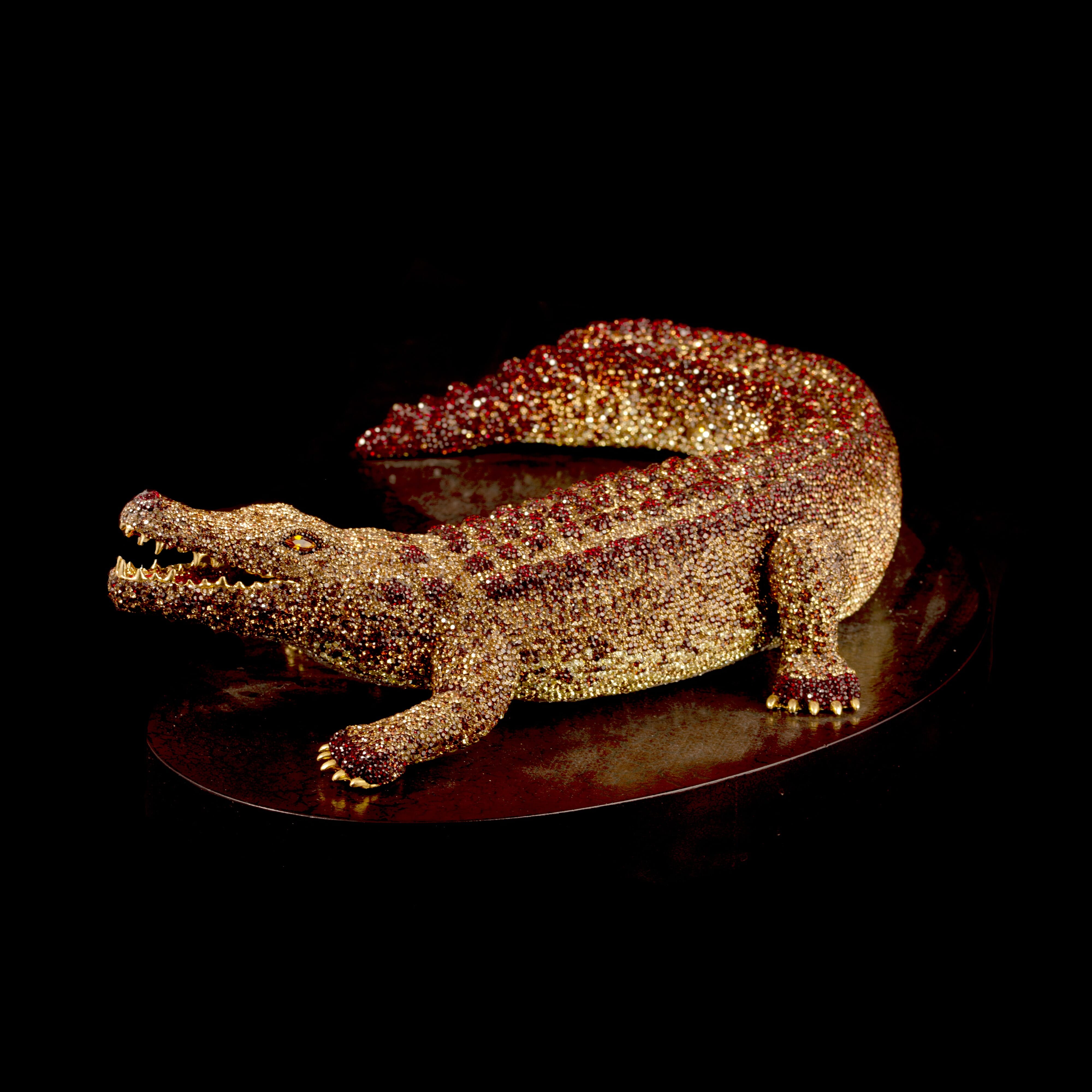 Crocodile Inlaid With Colored Lobes 15/32/56