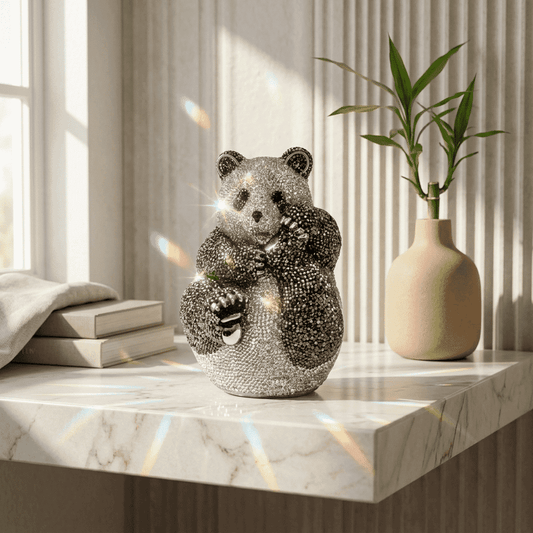 Asfour Crystal Panda – Crystal Embellished – Multicolor – 12 × 13 × 18