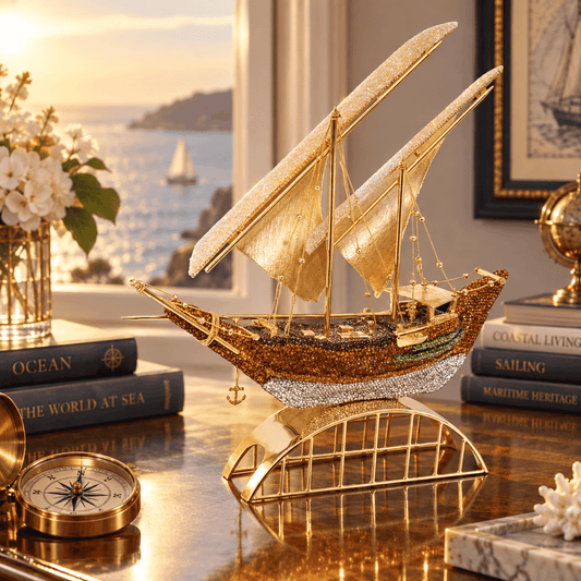 Crystal Sailboat - Asfour Crystal