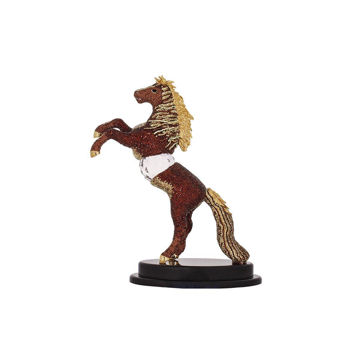 Crystal Studded horse smoked topaz