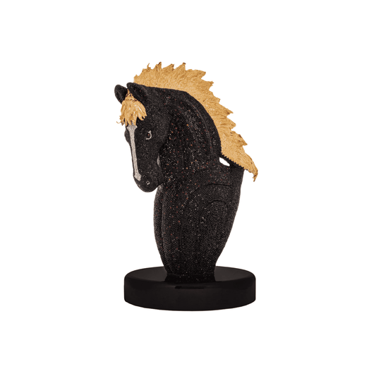 Horse head - large - Black - Asfour Crystal