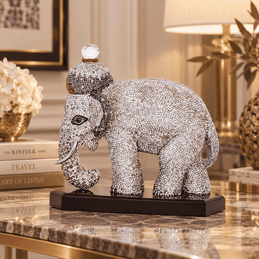 Elephant - Small -Silver - Asfour Crystal