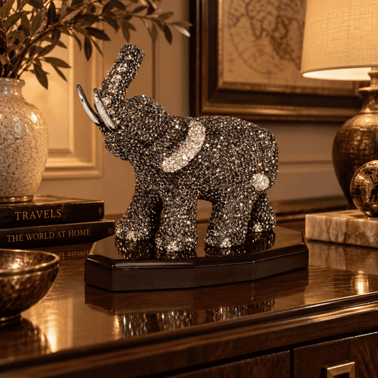Elephant - Small - Black Diamond - Asfour Crystal