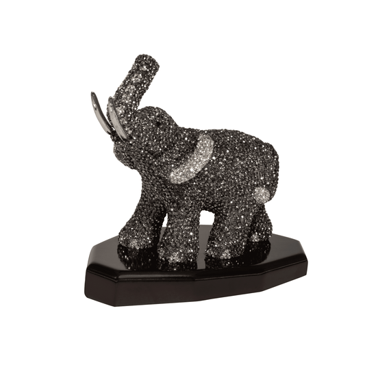 Elephant - Small - Black Diamond - Asfour Crystal