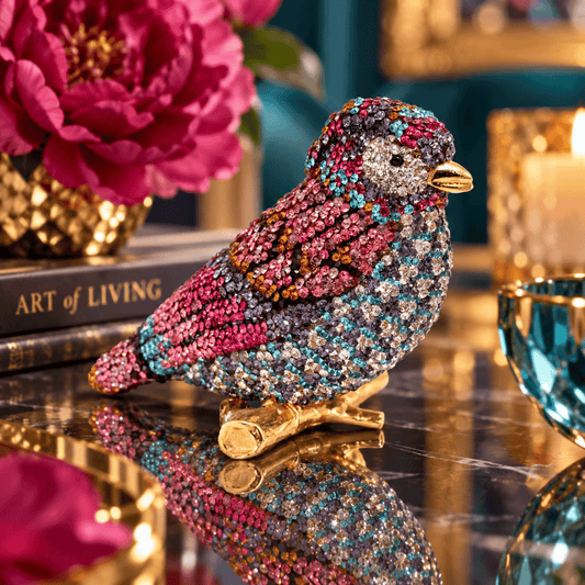 Crystal Studded bird Multicolored