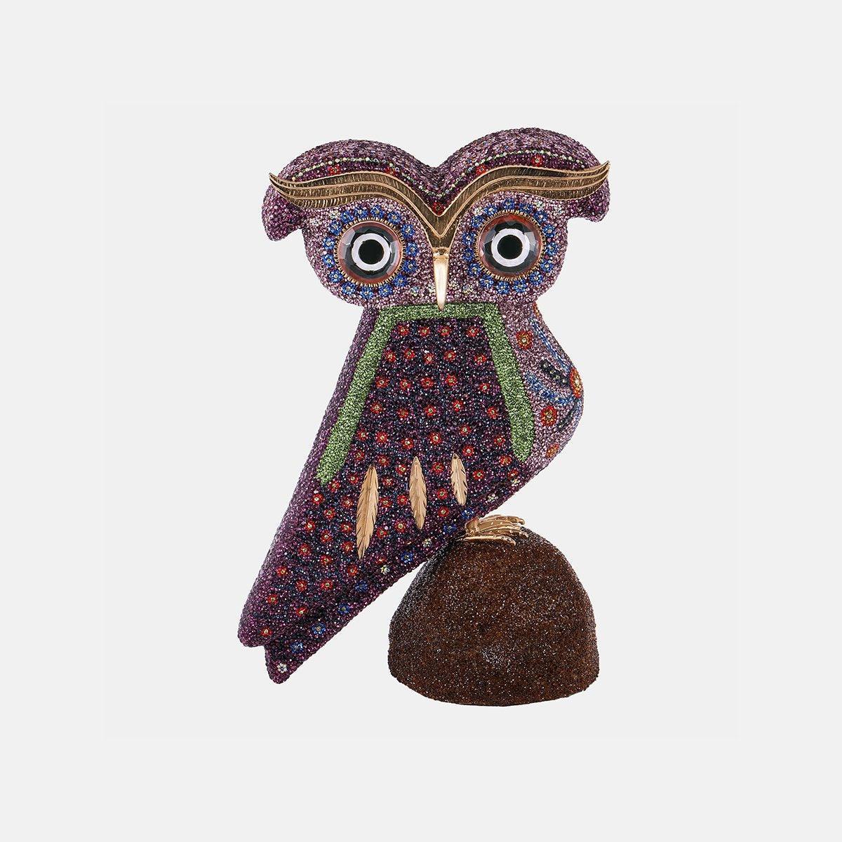 Asfour-Crystal-Owl-inlaid-with-colored-crystal-lobes