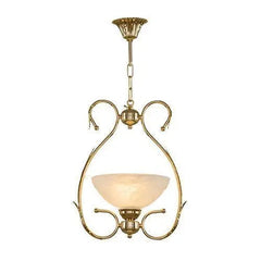 Alabaster - 1 Bulb - Gold - Without Crystal Asfour