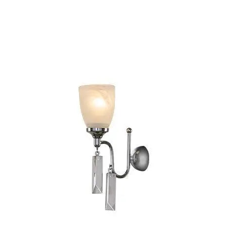 Alabaster Wall Lamp - 1 Bulb - Chrome - Drop Clear Asfour