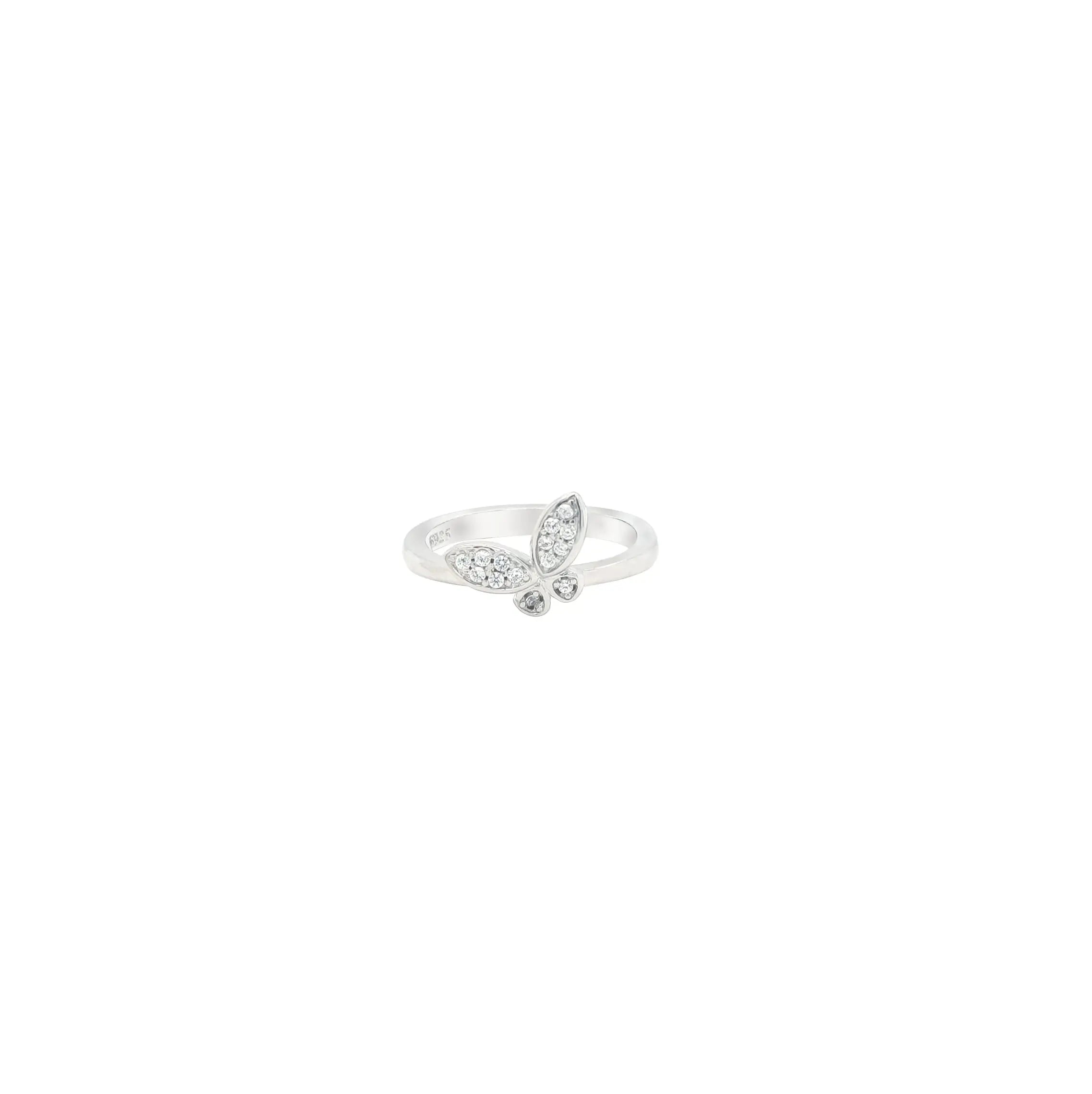 Asfour Butterfly Ring In 925 Sterling Silver