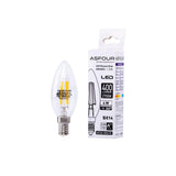 Asfour Led Filament Bulb E14 - Warm Light - 4w (Energy Saver)