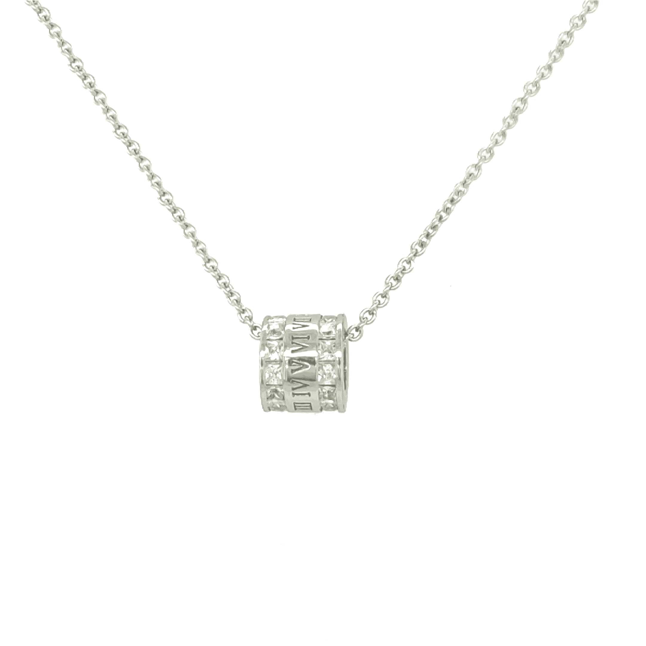 Asfour rounded Zircon Stone Silver 925 Necklace - NR0061