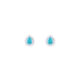 Asfour Stud Earrings with a Green zircon Stone