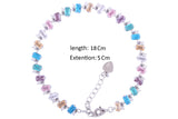 Asfour Crystal Fashion Bracelet With Multi Color Zircon Stones In 925 Sterling Silver BD0064-K