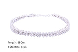 Asfour Crystal Tennis Bracelet Inlaid With Round Zircon Stones In 925 Sterling Silver BD0070