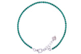 Asfour Crystal Tennis Bracelet With Emerald Zircon Stones In 925 Sterling Silver BD0097-G