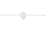 Asfour Crystal Chain Bracelet With Pear Design Inlaid With Zircon In 925 Sterling Silver BD0101-W