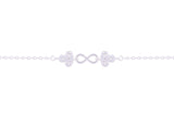 Asfour Crystal Chain Bracelet With Infinity Design In 925 Sterling Silver BD0107