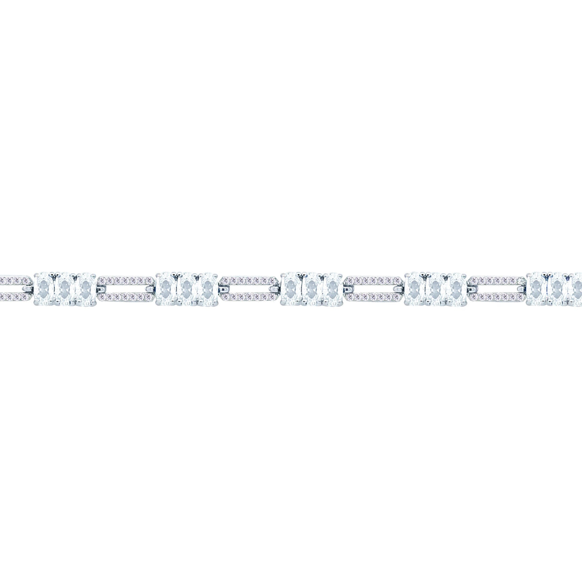 Asfour Crystal Tennis Bracelet With Turquoise Pear & Emerald Zircon In 925 Sterling Silver