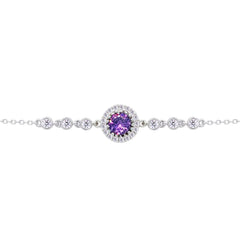 Asfour Crystal Tennis Bracelet With Turquoise Pear & Emerald Zircon In 925 Sterling Silver