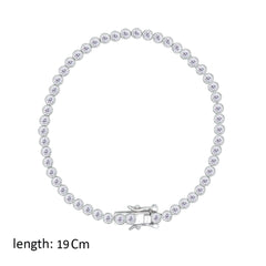 Asfour Creations Tennis Bracelet With Round Stones In 925 Sterling Silver – BD0284-A