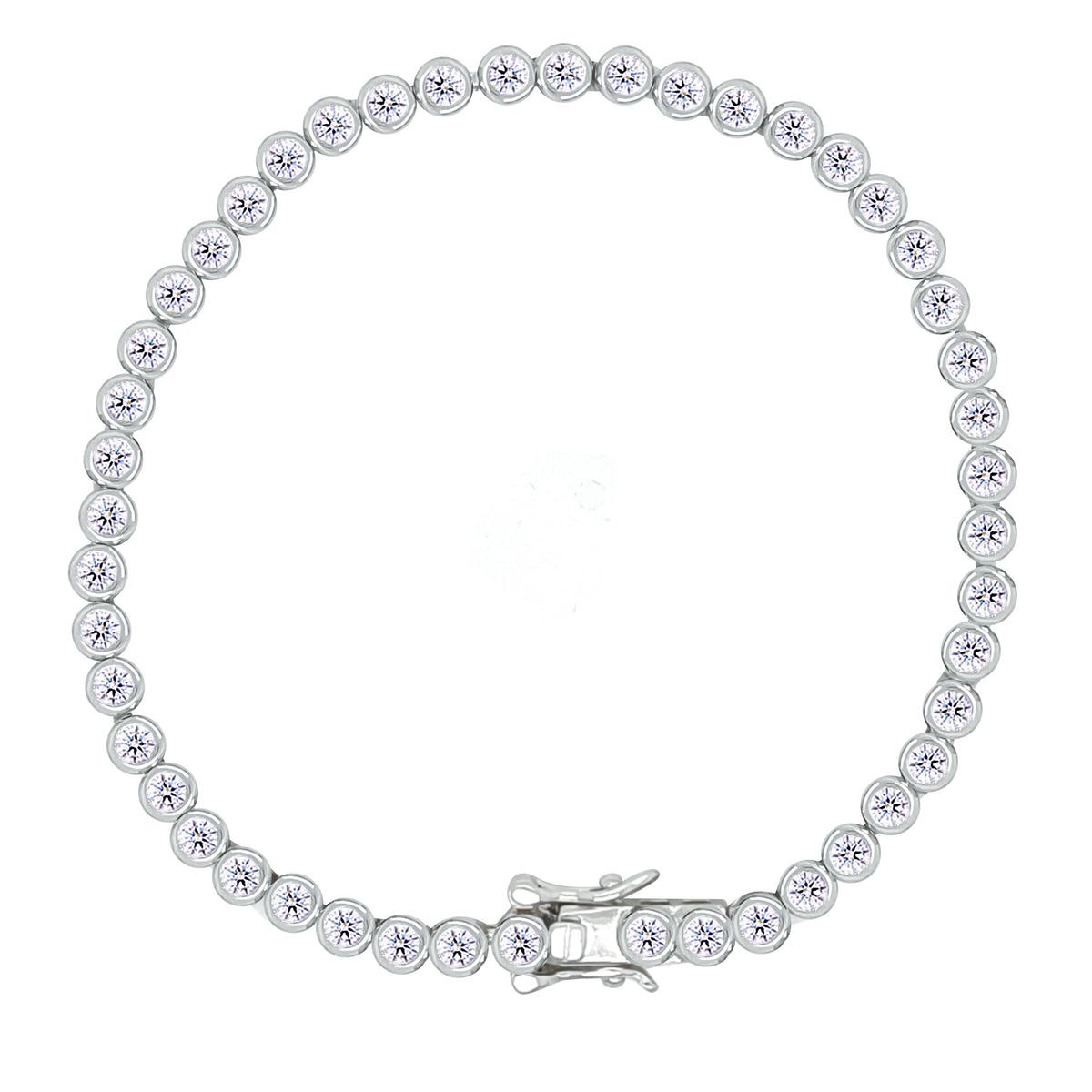 Asfour Crystal Tennis Bracelet With Turquoise Pear & Emerald Zircon In 925 Sterling Silver