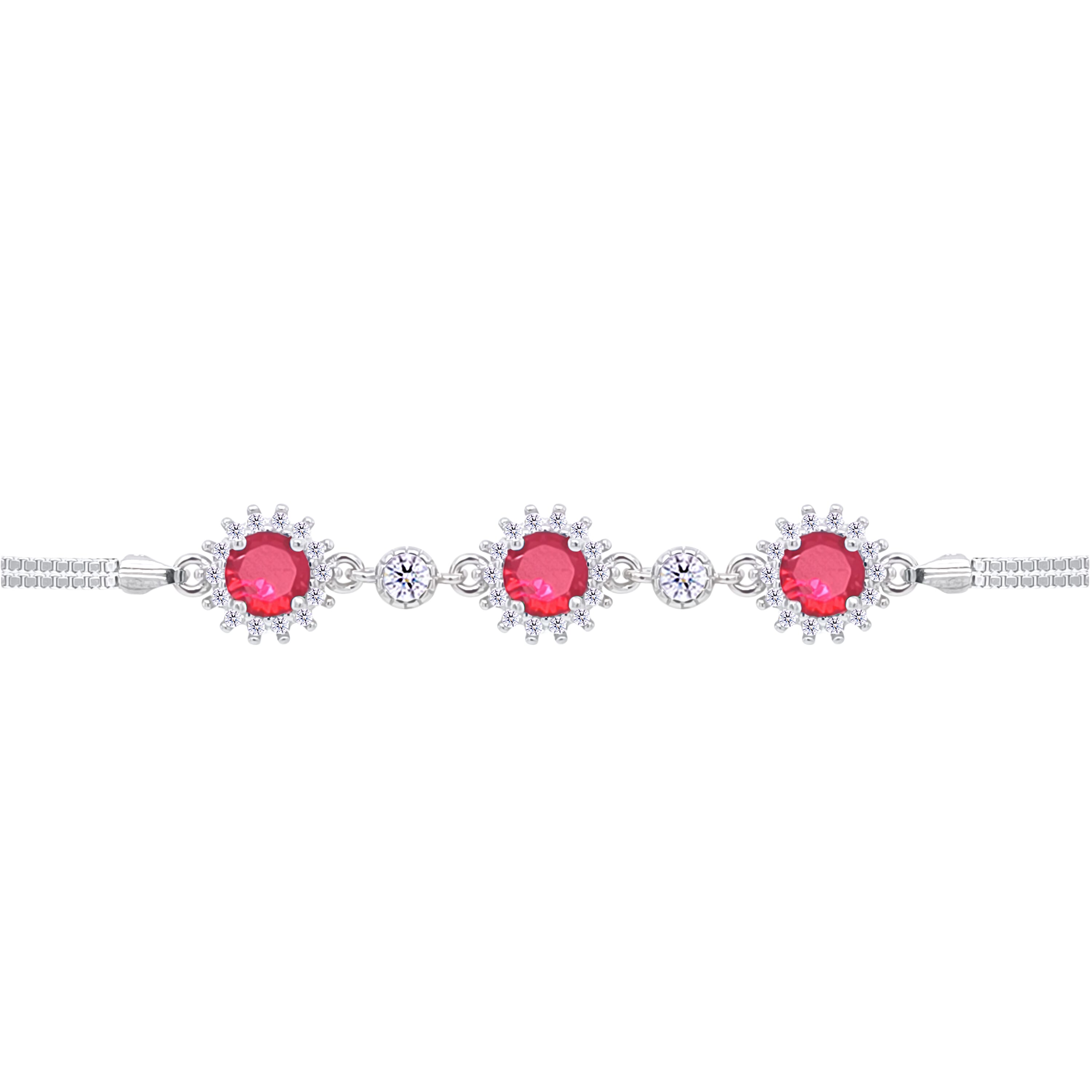 Asfour Crystal Tennis Bracelet With Turquoise Pear & Emerald Zircon In 925 Sterling Silver