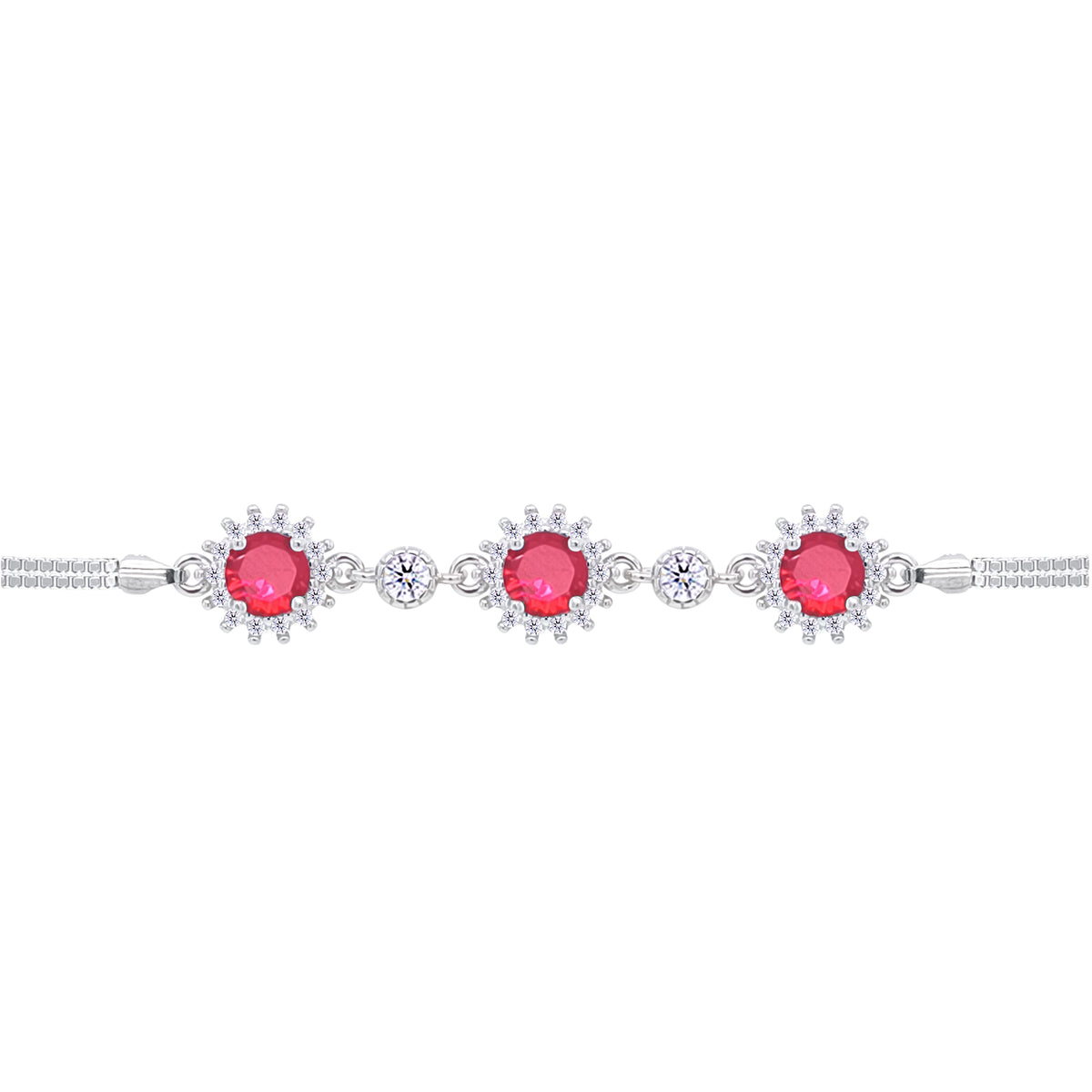 Asfour Crystal Tennis Bracelet With Turquoise Pear & Emerald Zircon In 925 Sterling Silver