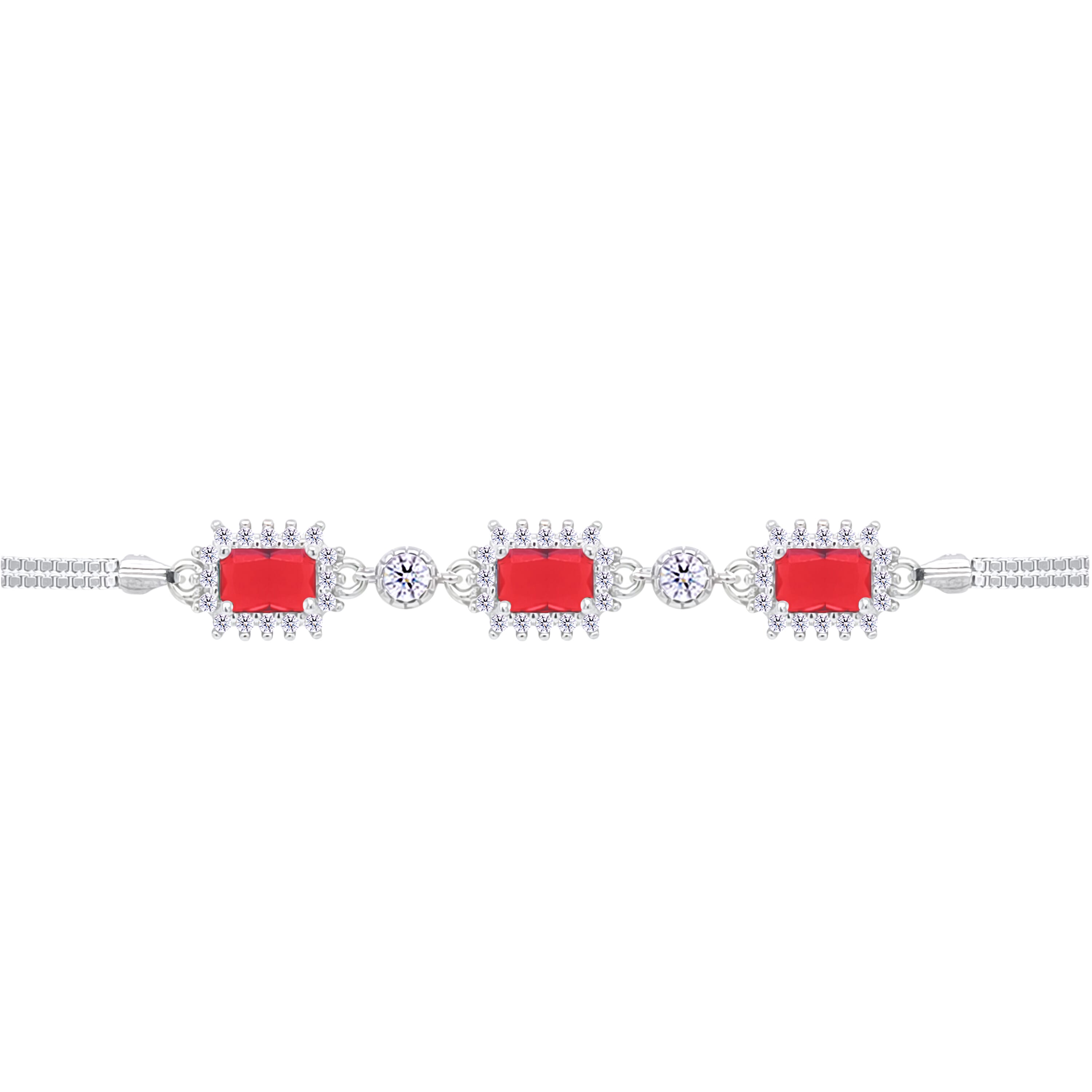 Asfour Crystal Tennis Bracelet With Turquoise Pear & Emerald Zircon In 925 Sterling Silver