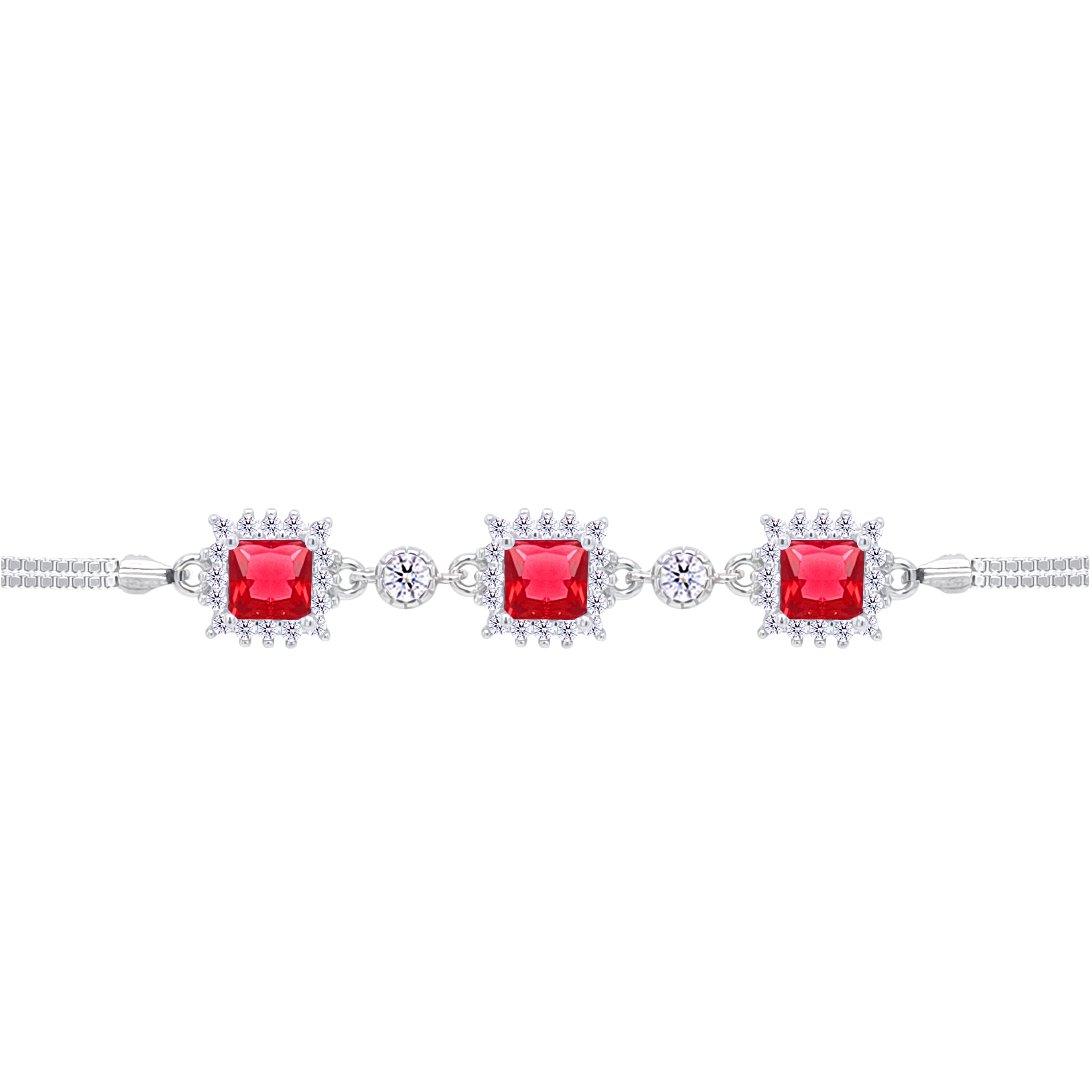 Asfour Crystal Tennis Bracelet With Turquoise Pear & Emerald Zircon In 925 Sterling Silver