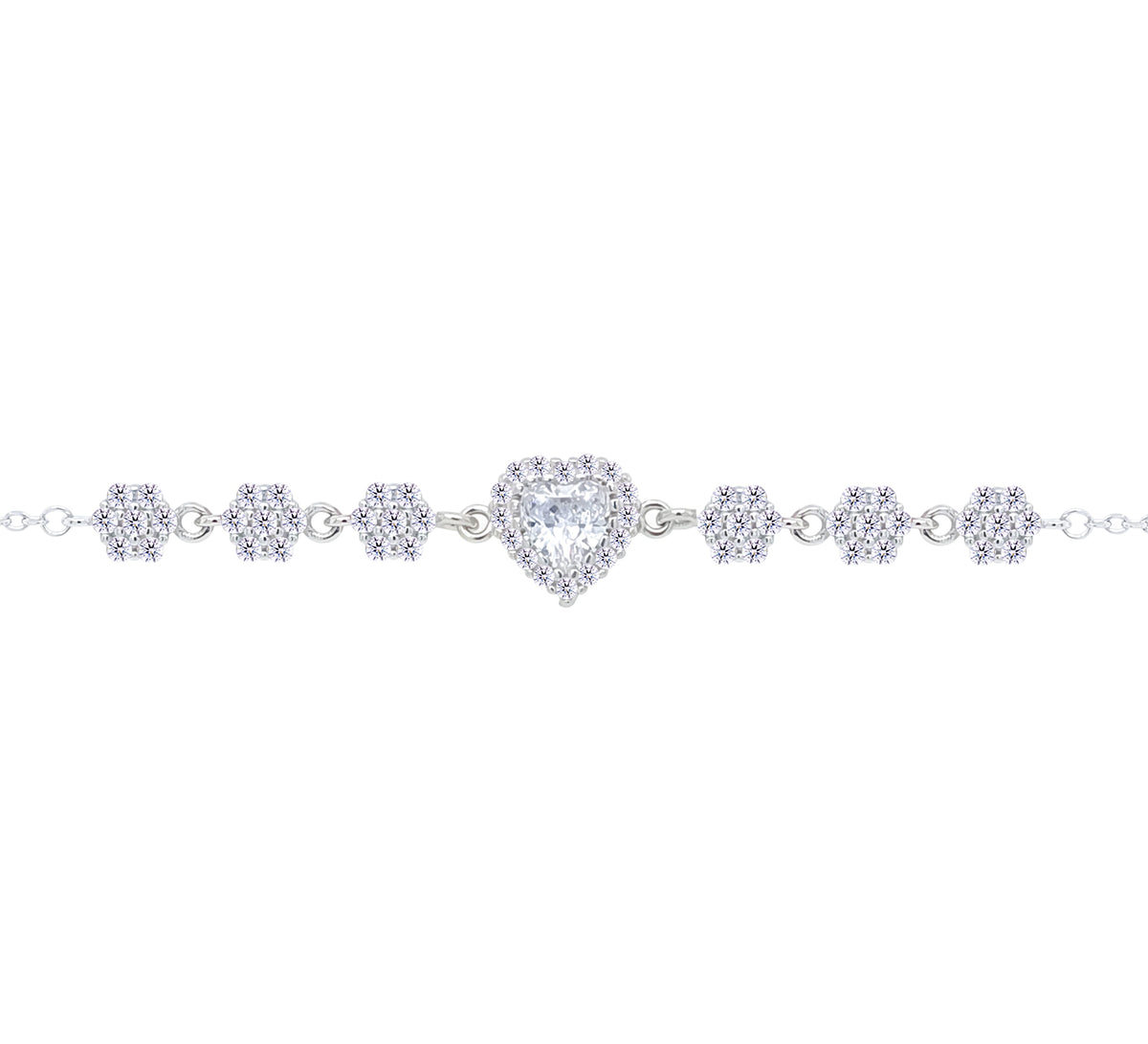 Asfour Crystal Tennis Bracelet With Turquoise Pear & Emerald Zircon In 925 Sterling Silver