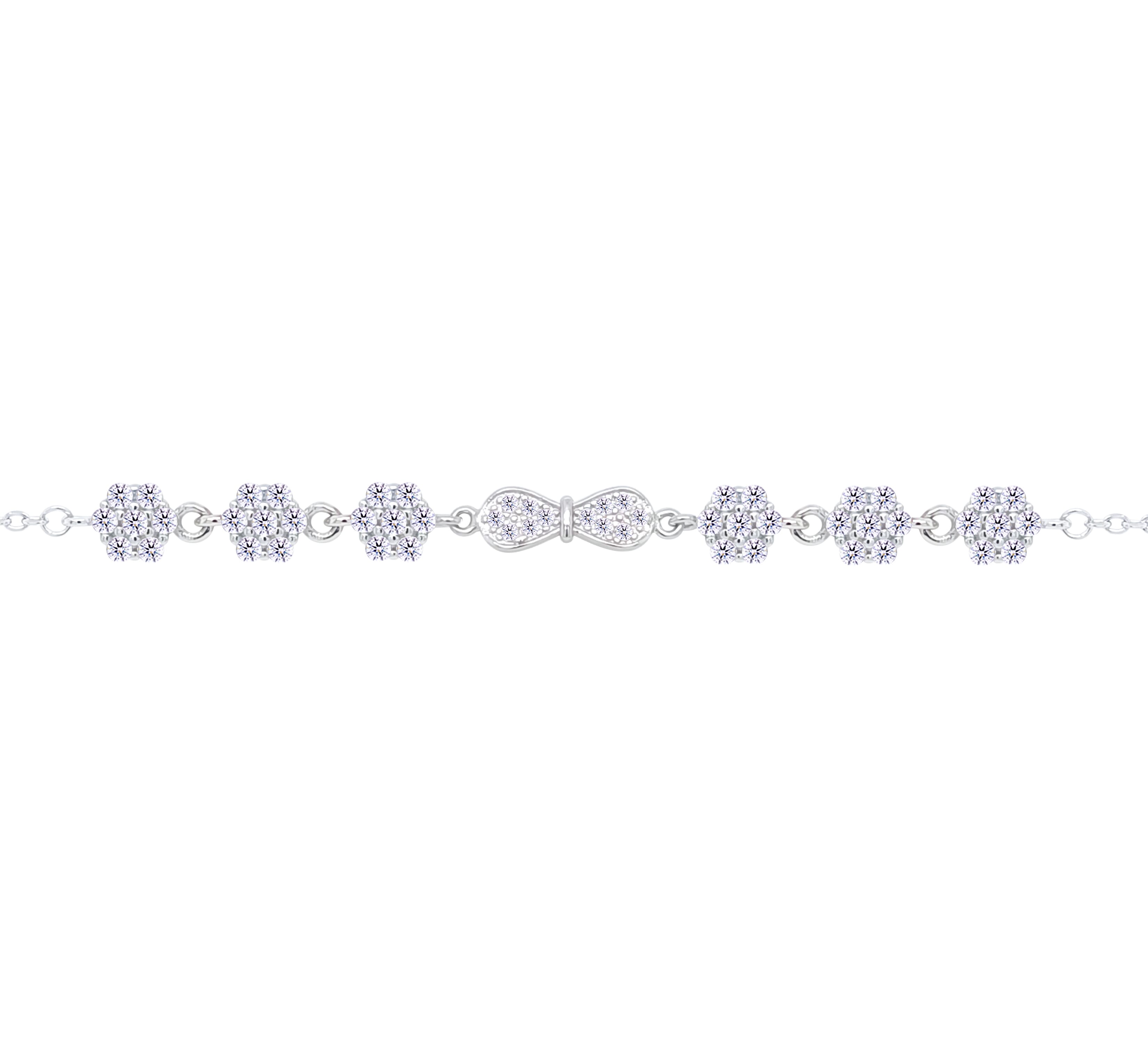 Asfour Crystal Tennis Bracelet With Turquoise Pear & Emerald Zircon In 925 Sterling Silver