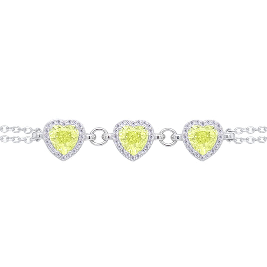 Asfour Crystal Tennis Bracelet With Turquoise Pear & Emerald Zircon In 925 Sterling Silver