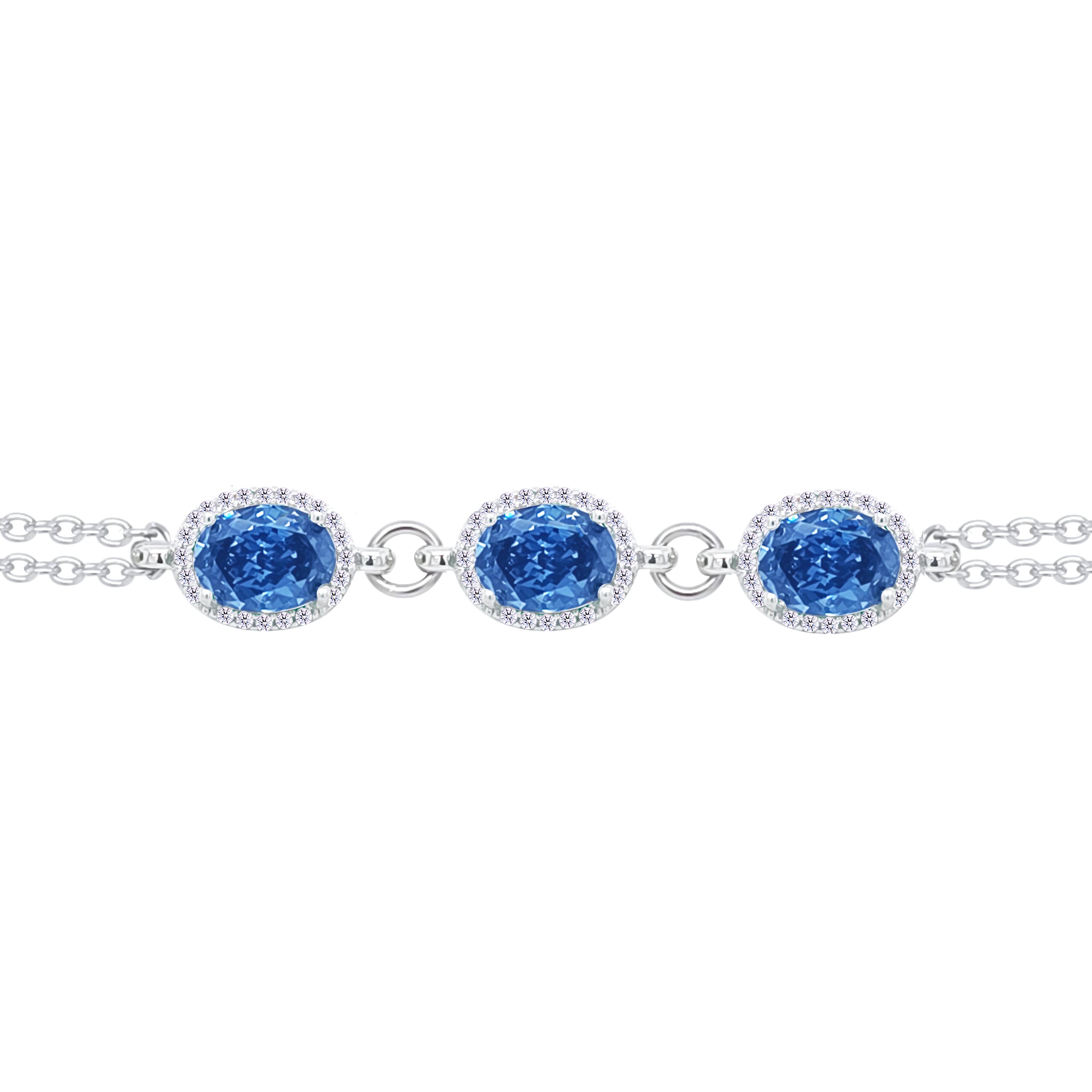 Asfour Crystal Tennis Bracelet With Turquoise Pear & Emerald Zircon In 925 Sterling Silver