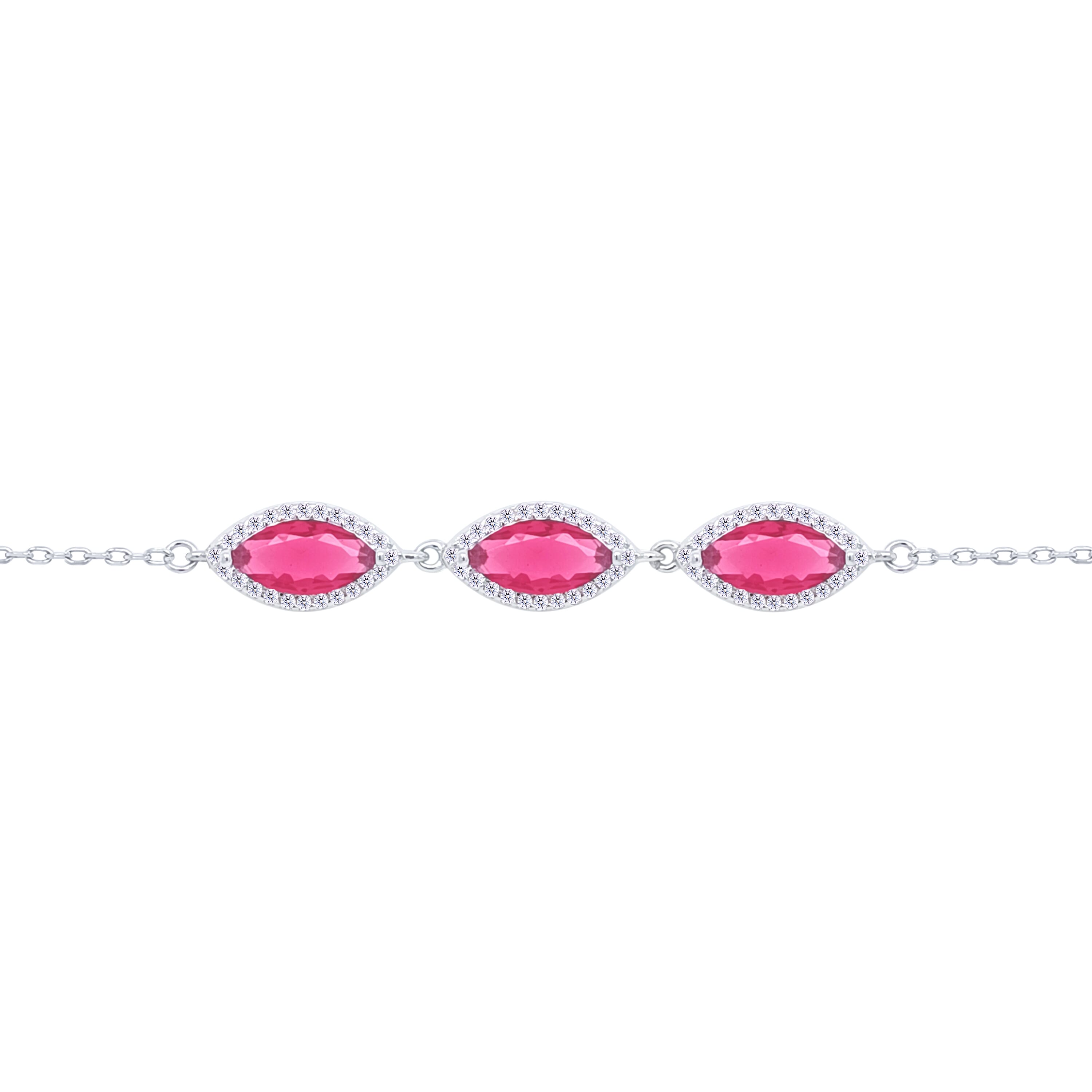 Asfour Crystal Tennis Bracelet With Turquoise Pear & Emerald Zircon In 925 Sterling Silver