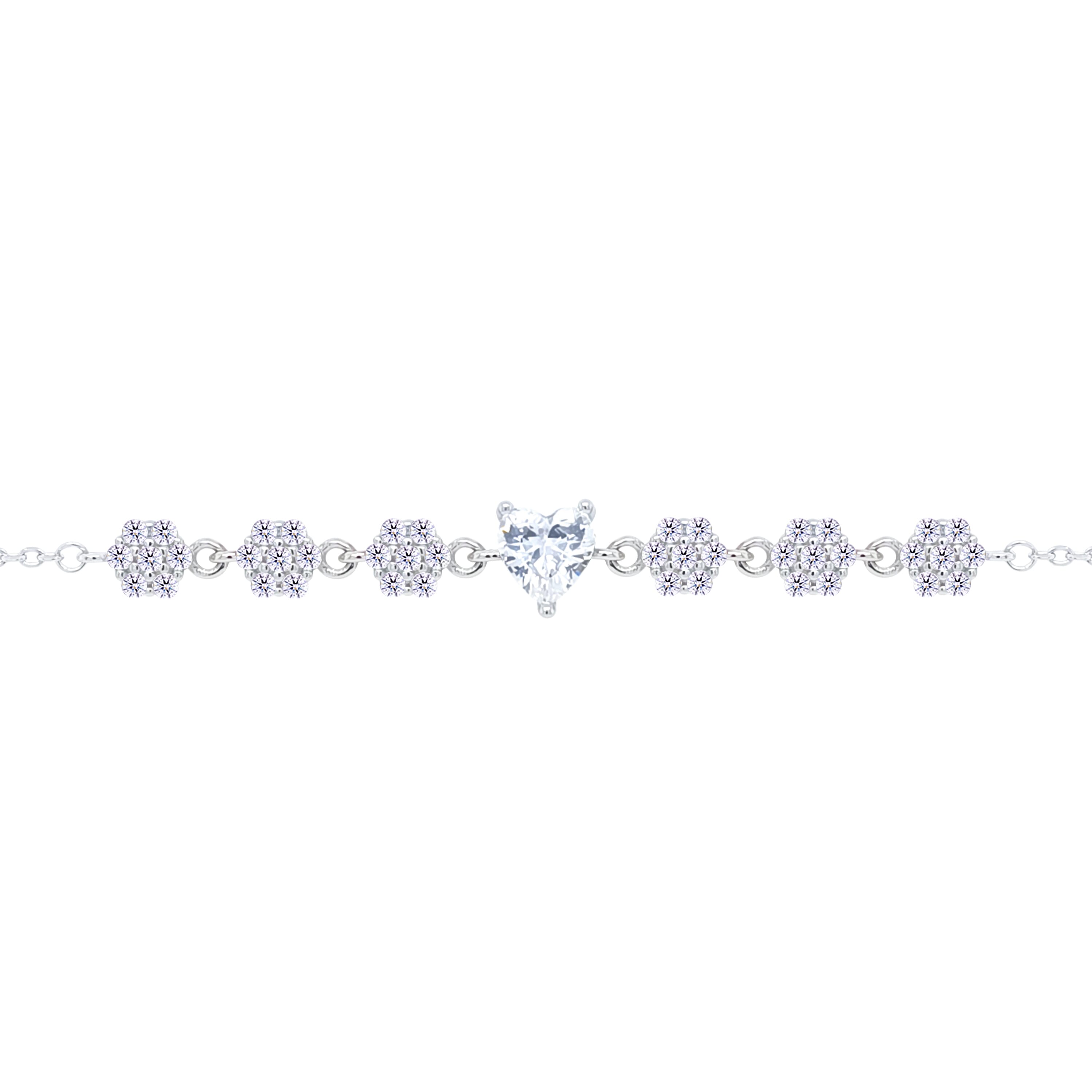 Asfour Crystal Tennis Bracelet With Turquoise Pear & Emerald Zircon In 925 Sterling Silver