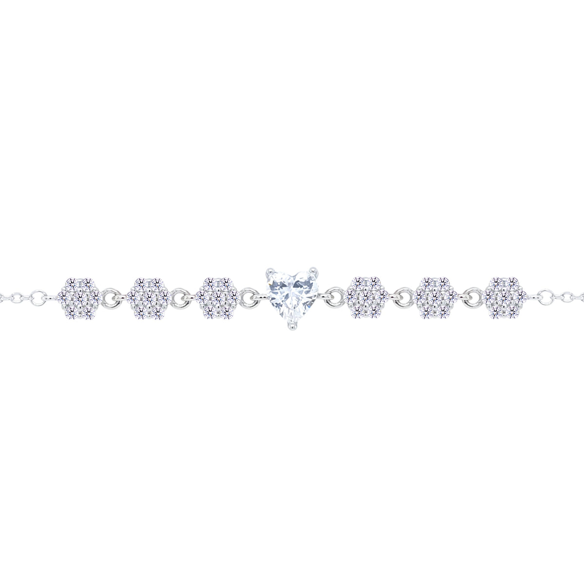 Asfour Crystal Tennis Bracelet With Turquoise Pear & Emerald Zircon In 925 Sterling Silver