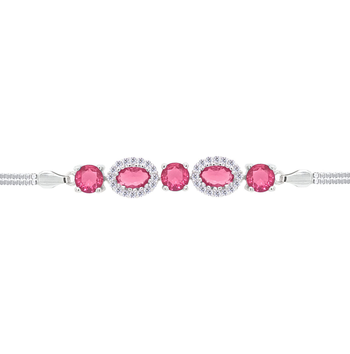 Asfour Crystal Tennis Bracelet With Turquoise Pear & Emerald Zircon In 925 Sterling Silver