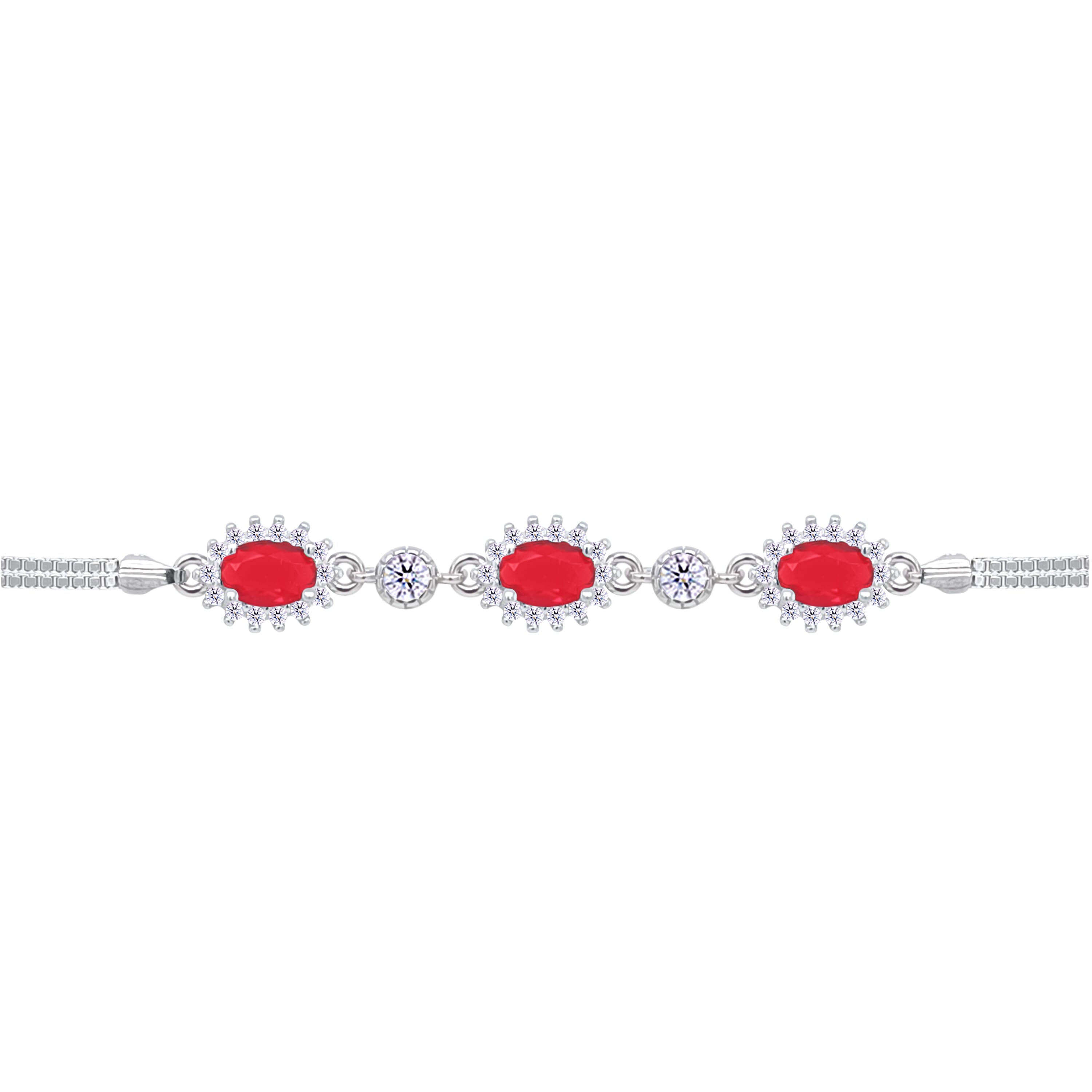 Asfour Crystal Tennis Bracelet With Turquoise Pear & Emerald Zircon In 925 Sterling Silver