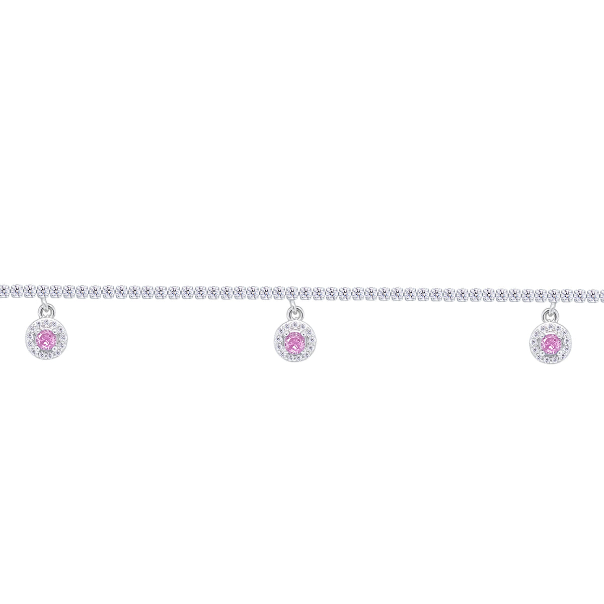 Asfour Crystal Tennis Bracelet With Turquoise Pear & Emerald Zircon In 925 Sterling Silver