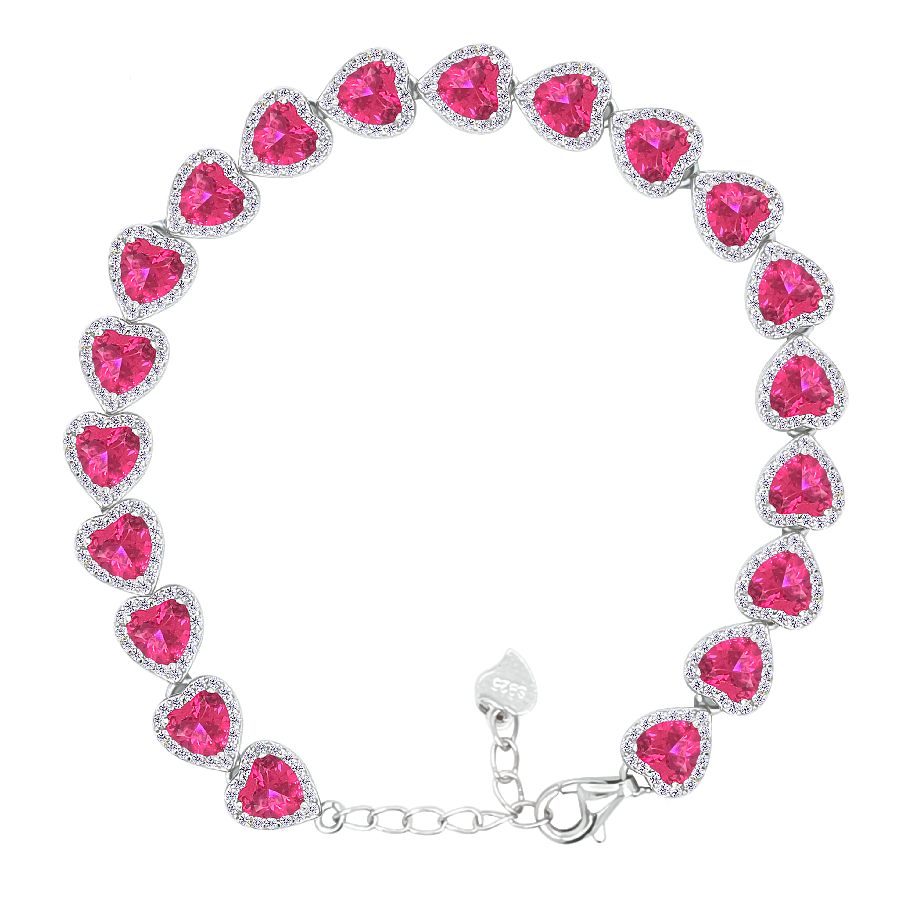 Asfour Crystal Tennis Bracelet With Turquoise Pear & Emerald Zircon In 925 Sterling Silver