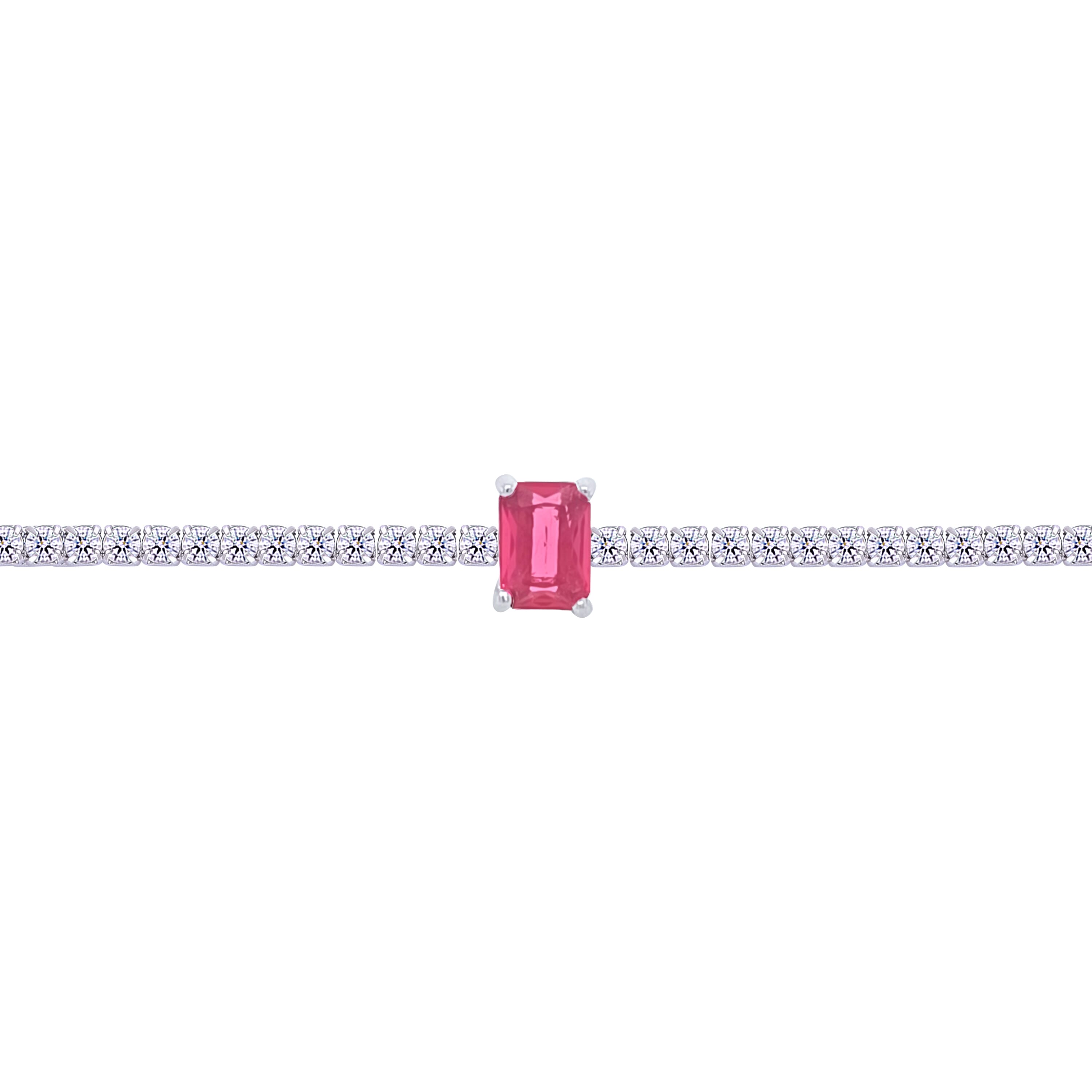 Asfour Crystal Tennis Bracelet With Turquoise Pear & Emerald Zircon In 925 Sterling Silver