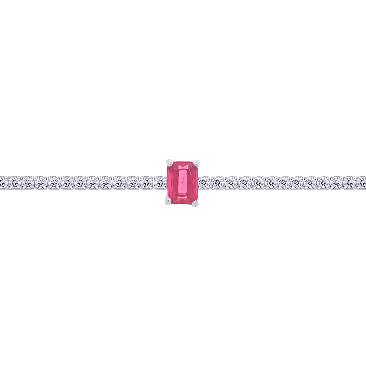 Asfour Crystal Tennis Bracelet With Turquoise Pear & Emerald Zircon In 925 Sterling Silver