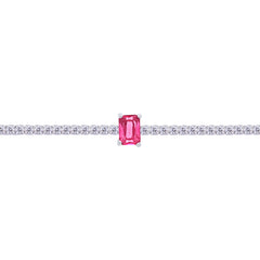 Asfour Crystal Tennis Bracelet With Turquoise Pear & Emerald Zircon In 925 Sterling Silver