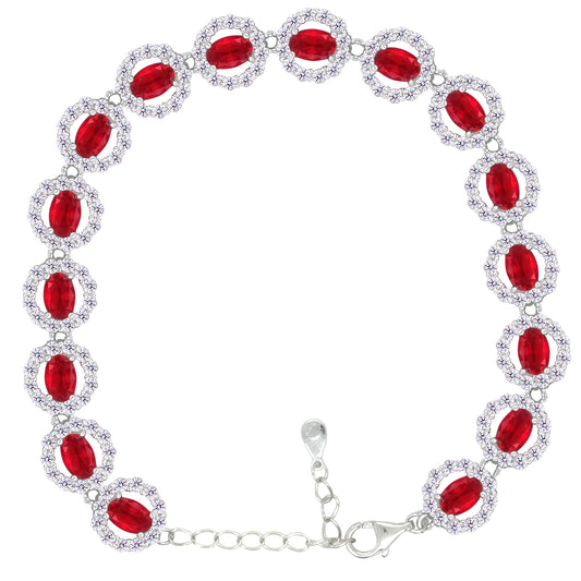 Asfour Crystal Tennis Bracelet With Turquoise Pear & Emerald Zircon In 925 Sterling Silver