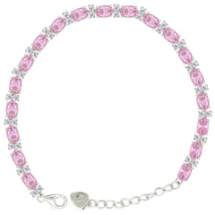 Asfour Crystal Tennis Bracelet With Turquoise Pear & Emerald Zircon In 925 Sterling Silver