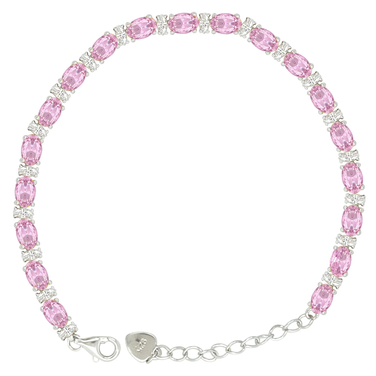 Asfour Crystal Tennis Bracelet With Turquoise Pear & Emerald Zircon In 925 Sterling Silver