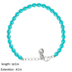 Asfour Creations Tennis Bracelet With Turquoise Oval Design In 925 Sterling Silver – BD0342-LZ