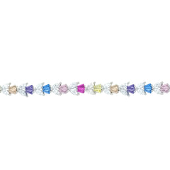 Asfour Creations Tennis Bracelet With Multicolor Zircon Stones In 925 Sterling Silver – BD0357-K