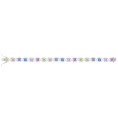 Asfour Crystal Tennis Bracelet With Turquoise Pear & Emerald Zircon In 925 Sterling Silver